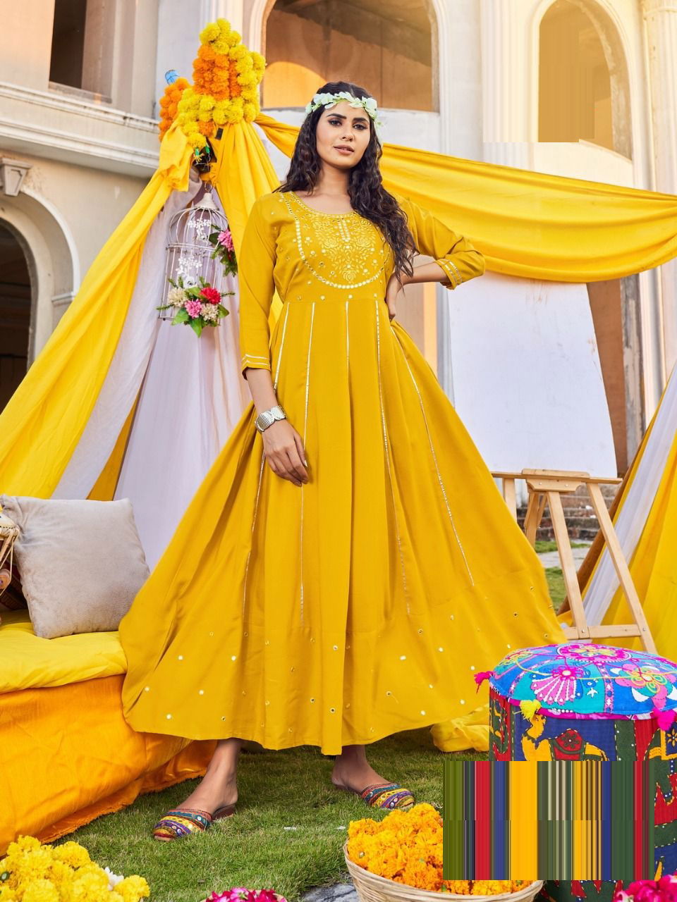 Blue Hills Attraction 1 Fancy Heavy Festive Wear Anarkali Long Kurti Collection